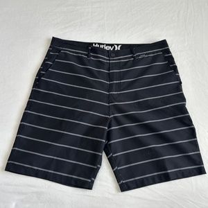 Hurley Phantom Shorts 4way Stretch Black/Gray Pattern Size 36